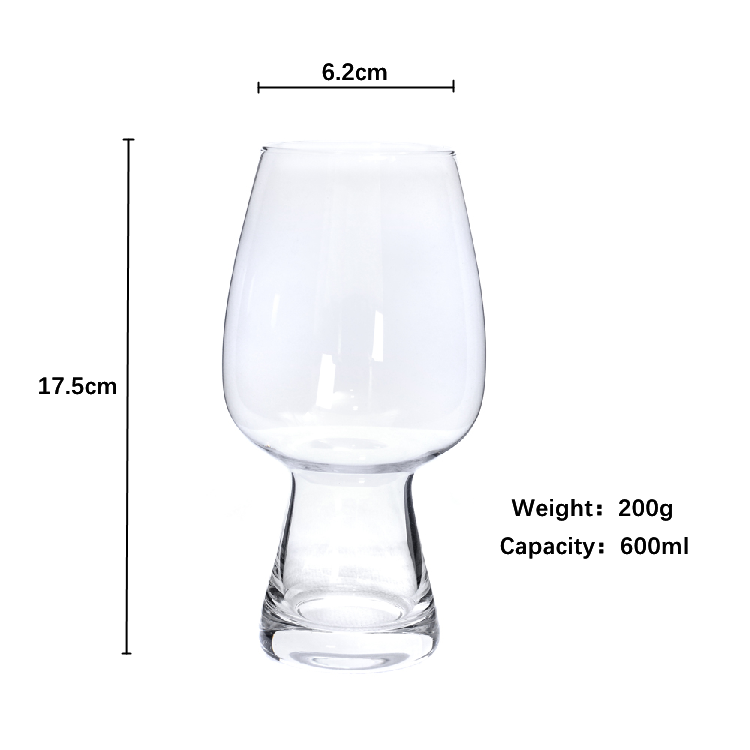 Clear Craft Stout Beer Glasses image 3