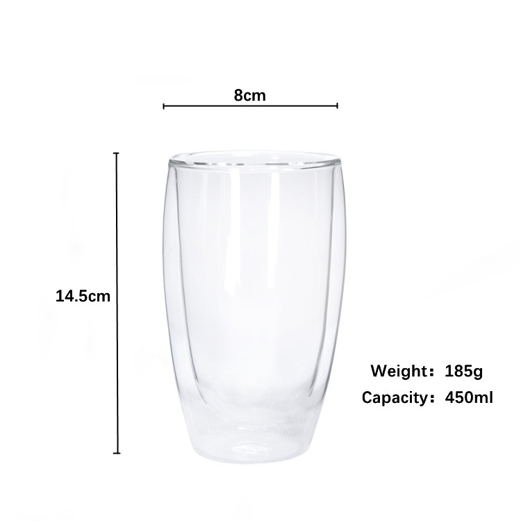 Double High Borosilicate Glass Coffee Cup image 4