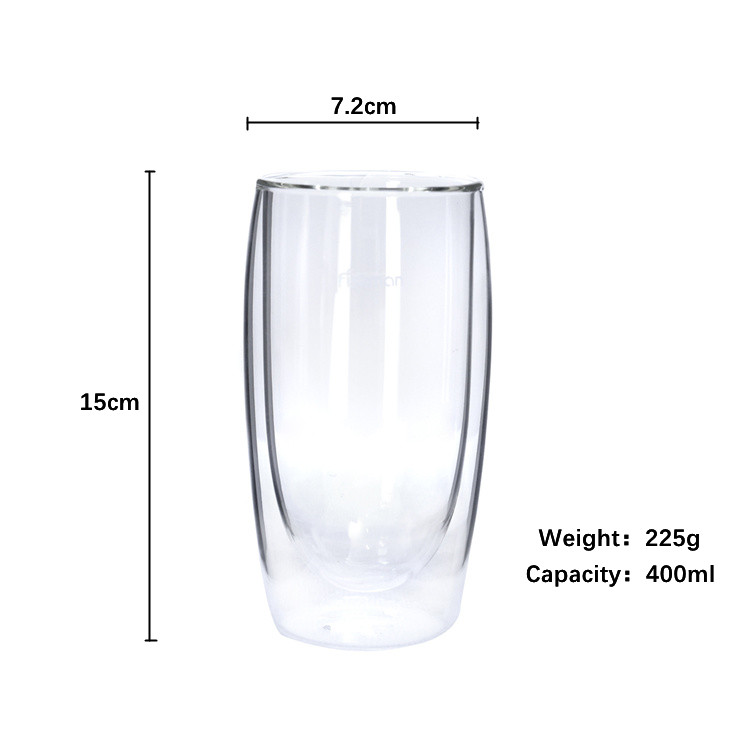 High Borosilicate Double Wall Glass Coffee Mug image 4