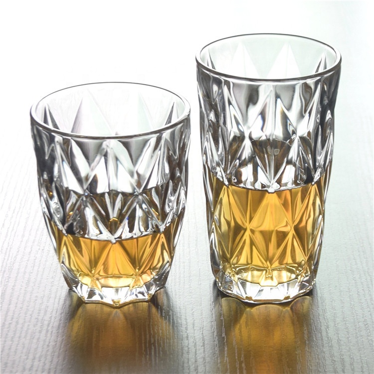 Diamond-Shaped Carved Whiskey Glass image 3