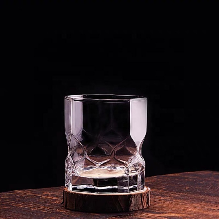 Edges And Corners Transparent Octagonal Whiskey Drinking Glass