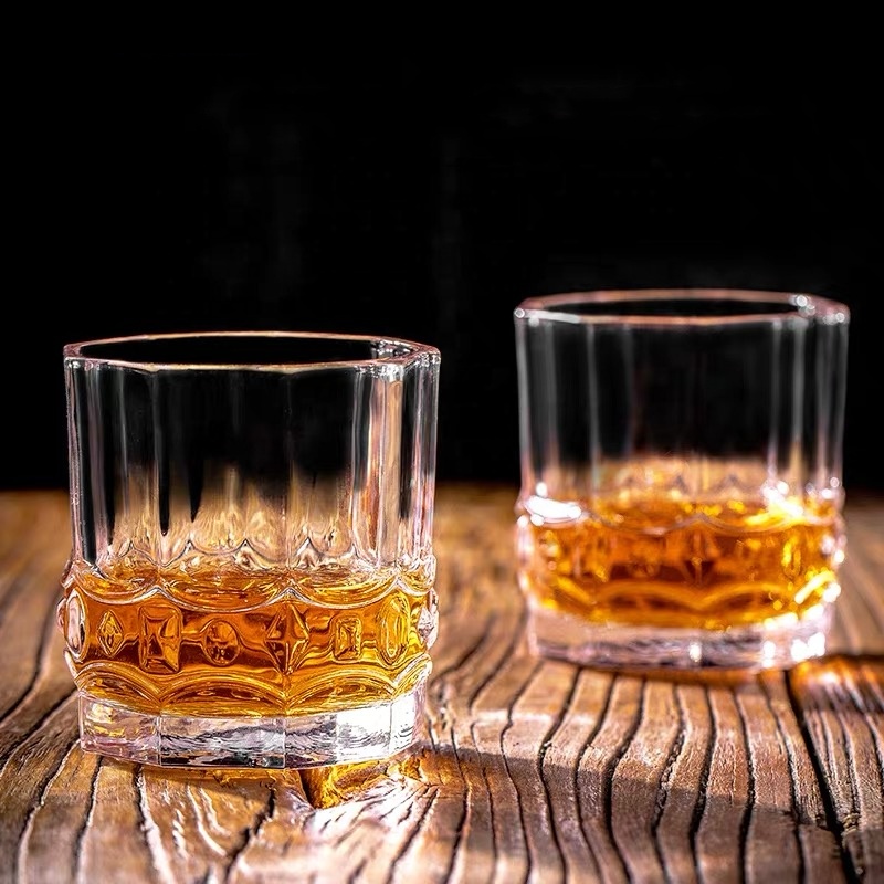 Vintage Twisted Handmade Crystal Plain Reusable Whiskey Glass image 2