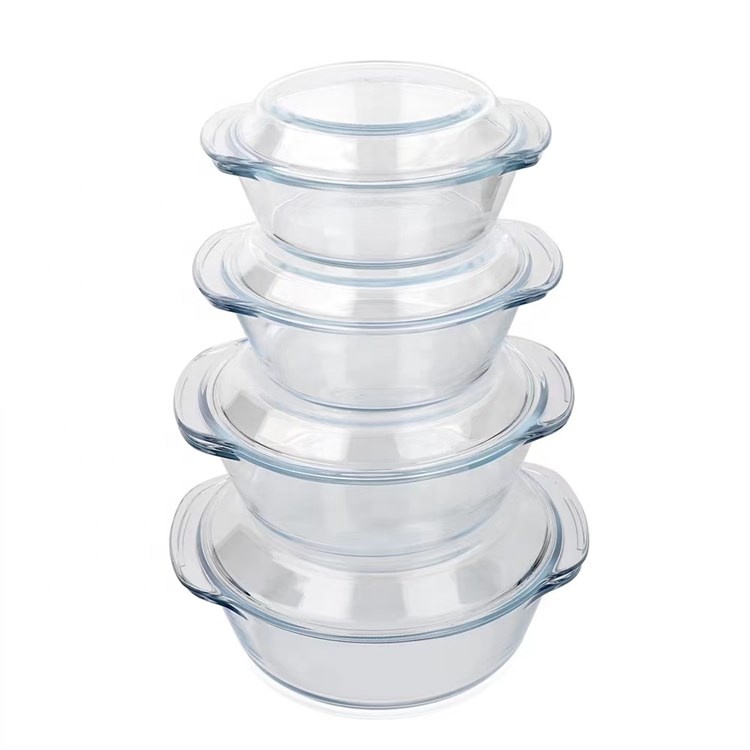 Dependable Performance Microwave Safe Durable Glass Salad bowl With Glass Lid image 2