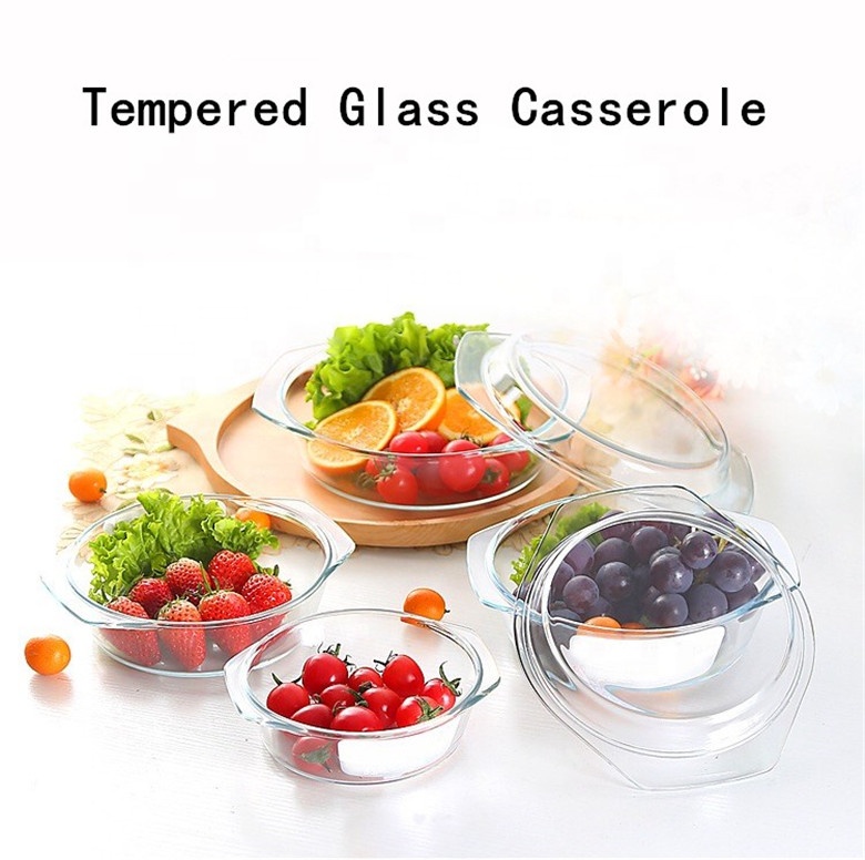 Dependable Performance Microwave Safe Durable Glass Salad bowl With Glass Lid image 3