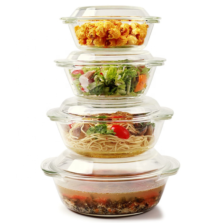 Dependable Performance Microwave Safe Durable Glass Salad bowl With Glass Lid image 4