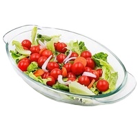 Heat-Resistant Oval High borosilicate Glass Baking Pan With Ear image 2