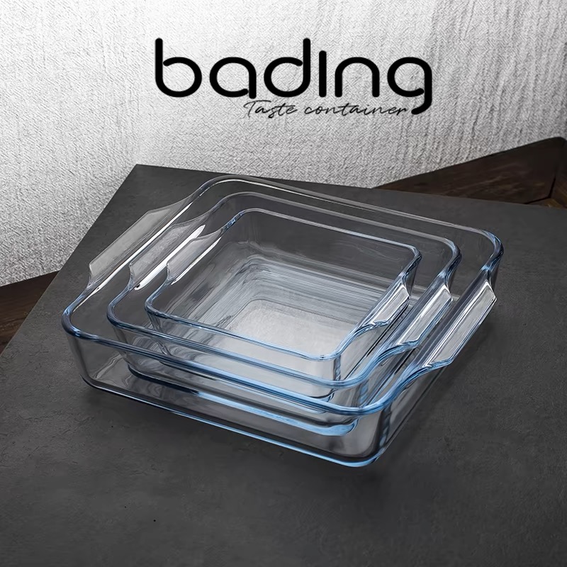 Oven Safe Square High Borosilicate Glass Baking Tray image 2