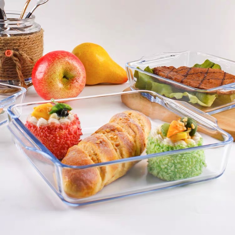 Oven Safe Square High Borosilicate Glass Baking Tray image 3