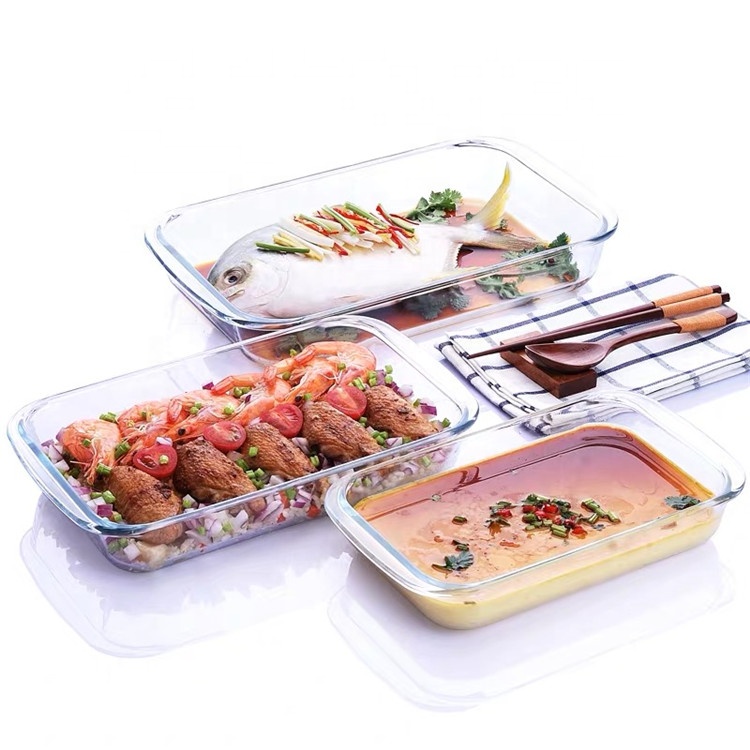 Rectangle High Borosilicate Glass Plate Dish image 2