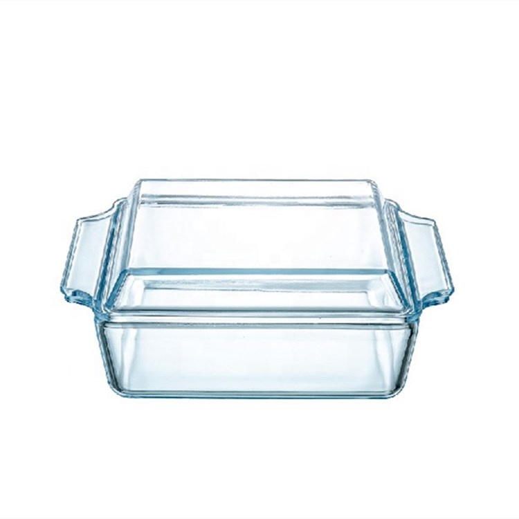 Square Tempered Glass Tray With Glass Lid image 4